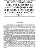 TIỂU LUẬN: GIẢI PHÁP PHÓ HIỆU TRƯỞNG CHUYÊN MÔN THEO DÕI KIỂM TRA ĐỂ NÂNG CAO HIỆU QUẢ VIỆC SỬ DỤNG ĐỒ DÙNG DẠY HỌC CỦA GIÁO VIÊN TRƯỜNG THCS