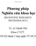 Bài giảng Phương pháp nghiên cứu khoa học: Bài 1 - TS. Lê Mạnh Hải