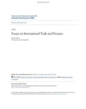 Accounting undergraduate Honors theses: Essays on international trade and finance