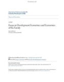 Accounting undergraduate Honors theses: Essays in development economics and economics of the family