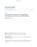 Accounting undergraduate Honors theses: Community development in mozambique - Evaluating impact assessment methodologies