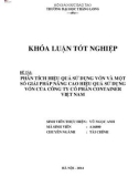 Khóa luận tốt nghiệp chuyên ngành Tài chính: Phân tích hiệu quả sử dụng vốn và một số giải pháp nâng cao hiệu quả sử dụng vốn của Công ty Cổ phần Container Việt Nam