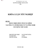 Khóa luận tốt nghiệp: Hoàn thiện phân tích tài chính tại Công ty Cổ phần Đầu tư và Công nghệ Xây dựng Việt Xanh