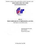 Phần mềm quản lý điểm bằng Access