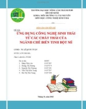 BÁO CÁO ĐỀ TÀI ỨNG DỤNG CÔNG NGHỆ SINH THÁI ĐỐI VỚI CHẤT THẢI CỦA NGÀNH CHẾ BIẾN TINH BỘT MÌ