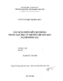 Luận văn: Xây dựng phần mềm mô phỏng trong dạy học lý thuyết chuyên môn ngành động lực