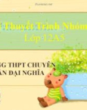 Bài thuyết trình: Đồng và một số hợp chất của đồng