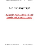 BÁO CÁO THỰC TẬP KẾ TOÁN TIỀN LƯƠNG VÀ CÁC KHOẢN TRÍCH THEO LƯƠNG