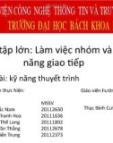 Bài tập lớn: Làm việc nhóm và kỹ năng giao tiếp: Kỹ năng thuyết trình