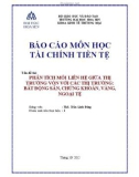 Báo cáo môn học: Phân tích mối liên hệ giữa thị trường vốn với các thị trường: bất động sản, chứng khoán, vàng, ngoại tệ