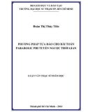 Luận văn Thạc sĩ Toán học: Phương pháp tựa đảo cho bài toán Parabolic phi tuyến ngược thời gian