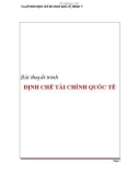 Báo cáo bài thuyết trình: Định chế tài chính quốc tế