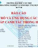 Bài thuyết trình nhóm: Báo cáo vai trò và ứng dụng các biện pháp canh tác trong IPM