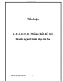 Tiểu luận: L-E-A-D-E-R Phẩm chất để trở thành người lãnh đạo tài ba