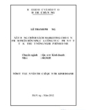 Tóm tắt luận văn thạc sĩ: Xây dựng chính sách marketing cho sản phẩm phân bón NPK của công ty cổ phần vật tư kỹ thuật nông nghiệp Bình Định