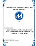 Bài thuyết trình: Quan điểm của nhóm đối với ý kiến sinh viên mới ra trường nên làm việc tại công ty nước ngoài