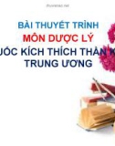 Bài thuyết trình Dược lý: Thuốc kích thích thần kinh trung ương