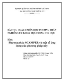 Tiểu luận: Phương pháp SCAMPER và một số ứng dụng của phương pháp này