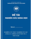 Đề tài nghiên cứu khoa học: Nghiên cứu thực nghiệm về các công cụ chính sách tiền tệ ở Việt Nam