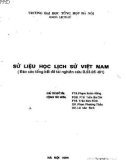 Đề tài nghiên cứu cấp Bộ: Sử liệu học Lịch sử Việt Nam - PTS. Phạm Xuân Bằng (chủ nhiệm đề tài)