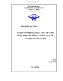 Báo cáo kết quả đề tài: Nghiên cứu viết phần mềm thiết kế và mô tả hình ảnh vải dệt thoi từ sợi slub - Vũ Văn Hiếu