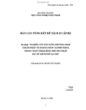 Đề tài nghiên cứu khoa học cấp Bộ 2008: Nghiên cứu xây dựng phương pháp chuẩn phân tích Hoocmon Clenbuterol trong thực phẩm bằng phương pháp sắc ký khối phổ(GC/MS)