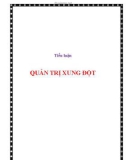 Bài tập nhóm: Quản trị xung đột