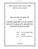 Tiểu luận: Chi tiêu chính phủ và tăng trưởng kinh tế ở Nigeria, 1970 – 2008: Phương pháp phân tích từng phần