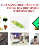 Bài thuyết trình: Kỹ năng thực hành thí nghiệm trong dạy học Sinh học ở trường trung học cơ sở