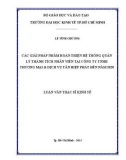 Luận văn Thạc sĩ Kinh tế: Các giải pháp nhằm hoàn thiện hệ thống quản lý thành tích nhân viên tại Công ty TNHH Thương mại & Dịch vụ Tân Hiệp Phát đến năm 2020