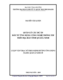 Luận văn Thạc sĩ Quản lý kinh tế: Quản lý các dự án đầu tư ứng dụng công nghệ thông tin trên địa bàn tỉnh Quảng Ninh