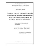 Luận văn Thạc sĩ Kinh tế: Xây dựng Bảng cân bằng điểm (Balanced scorecard) để đo lường thành quả hoạt động tại Trường cao đẳng Kinh tế - Kỹ thuật Vinatex TP. Hồ Chí Minh