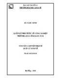 Tóm tắt luận văn Thạc sĩ: Quản lý nhà nước về công nghiệp trên địa bàn tỉnh Kon Tum