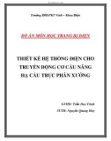 Đồ án: Thiết kế hệ thống điện cho truyền động cơ cấu nâng hạ cầu trục phân xưởng '