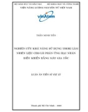 Luận án Tiến sĩ Vật lý: Nghiên cứu khả năng sử dụng thori làm nhiên liệu cho lò phản ứng hạt nhân điều khiển bằng máy gia tốc