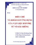 Khóa luận tốt nghiệp: Điều chế và khảo sát ứng dụng của vật liệu hấp phụ từ vỏ sầu riêng