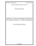 Luận án Tiến sĩ Kỹ thuật: Nghiên cứu công nghệ SBR sử dụng bùn hạt hiếu khí để xử lý nước thải đô thị
