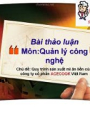 Đề tài công nghệ sản xuất mì ăn liền của công ty cổ phần Acecook Việt Nam 