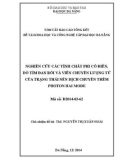 Tóm tắt báo cáo tổng kết đề tài khoa học và công nghệ cấp Đại học Đà Nẵng: Nghiên cứu các tính chất phi cổ điển, dõi tìm đan rối và viễn chuyển lượng tử của trạng thái nén dịch chuyển thêm photon hai mode