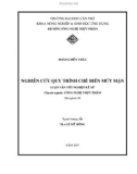 Luận văn tốt nghiệp kỹ sư công nghệ thực phẩm: Nghiên cứu quy trình chế biến mứt mận