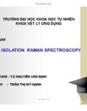 Bài thuyết trình Matrix – Isolation raman spectroscopy