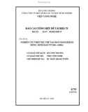 Báo cáo tổng kết đề tài khoa học công nghệ: Nghiên cứu thiết kế, chế tạo máy hàn điểm di động, dòng hàn từ 500 – 6500A