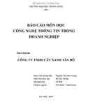 Đề tài: Thực trạng hoạt động sản xuất kinh doanh của công ty TNHH cây xanh Tân Đô