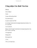 Công nhận Gia đình Văn hóa