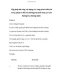 Cấp phép thi công xây dựng các công trình thiết yếu trong phạm vi đất của đường bộ, hành lang an toàn đường bộ ( đường tỉnh )