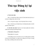 Thủ tục Đăng ký lại việc sinh