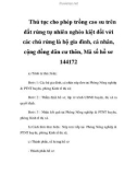 Thủ tục cho phép trồng cao su trên đất rừng tự nhiên nghèo kiệt đối với các chủ rừng là hộ gia đình, cá nhân, cộng đồng dân cư thôn, Mã số hồ sơ 144172