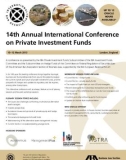 14th Annual International Conference on Private Investment Funds