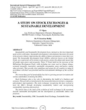 A study on stock exchanges & sustainable development