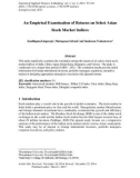 An empirical examination of returns on select ASIAN stock market indices